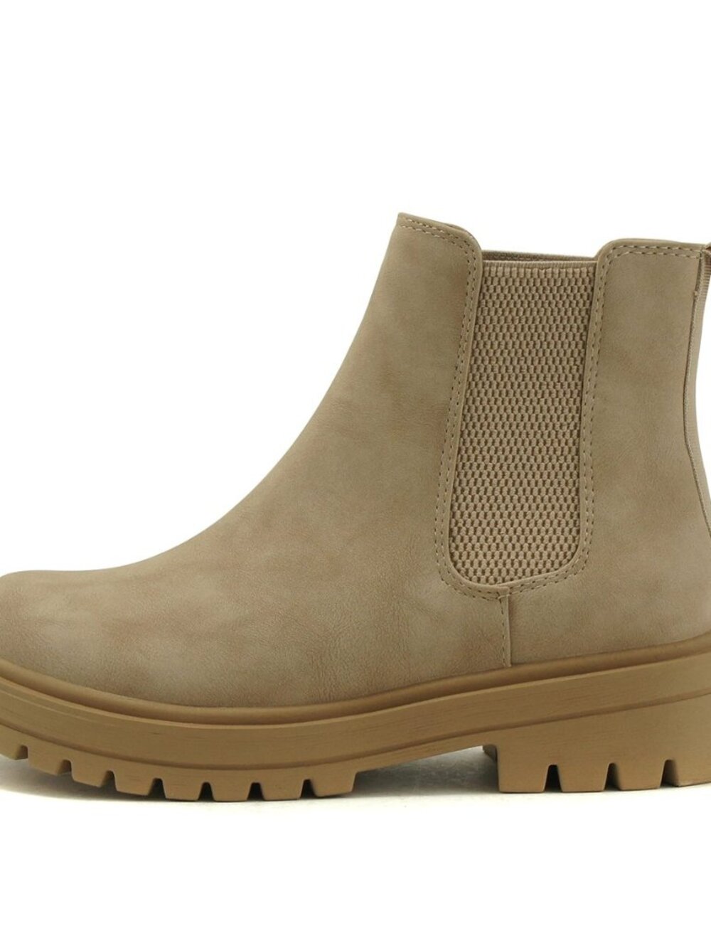 Pilot ~ Women Lug Sole Low Heel Chelsea Fashion Ankle Bootie w/Double Elastic